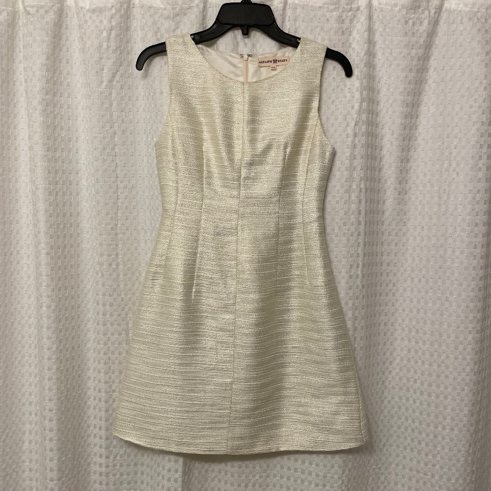 Altar'd State Cream, Gold, Silver A-Line Dress XS